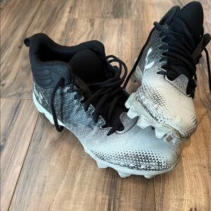 Under Armour Black and White Football Cleats